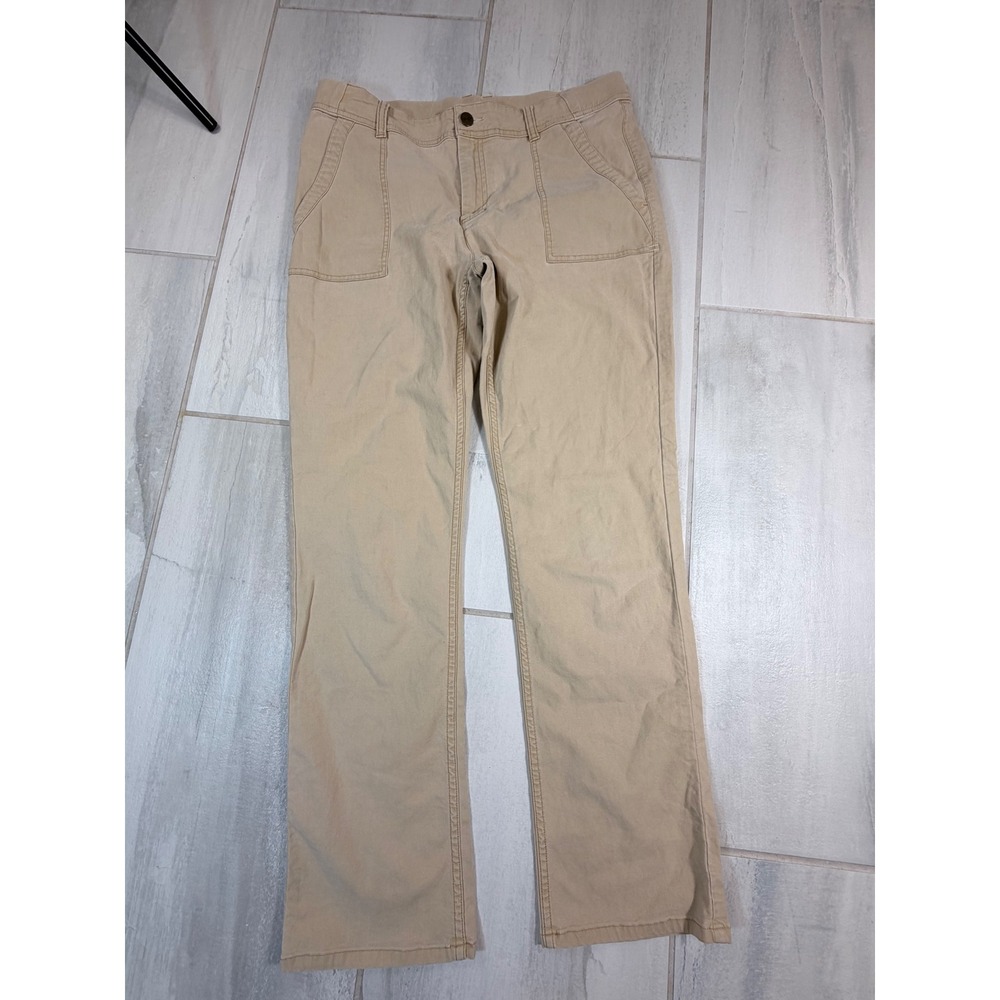 Toad&Co Earthworks Pant Tan Khaki Organic Cotton Tencel Size 12 T1441816